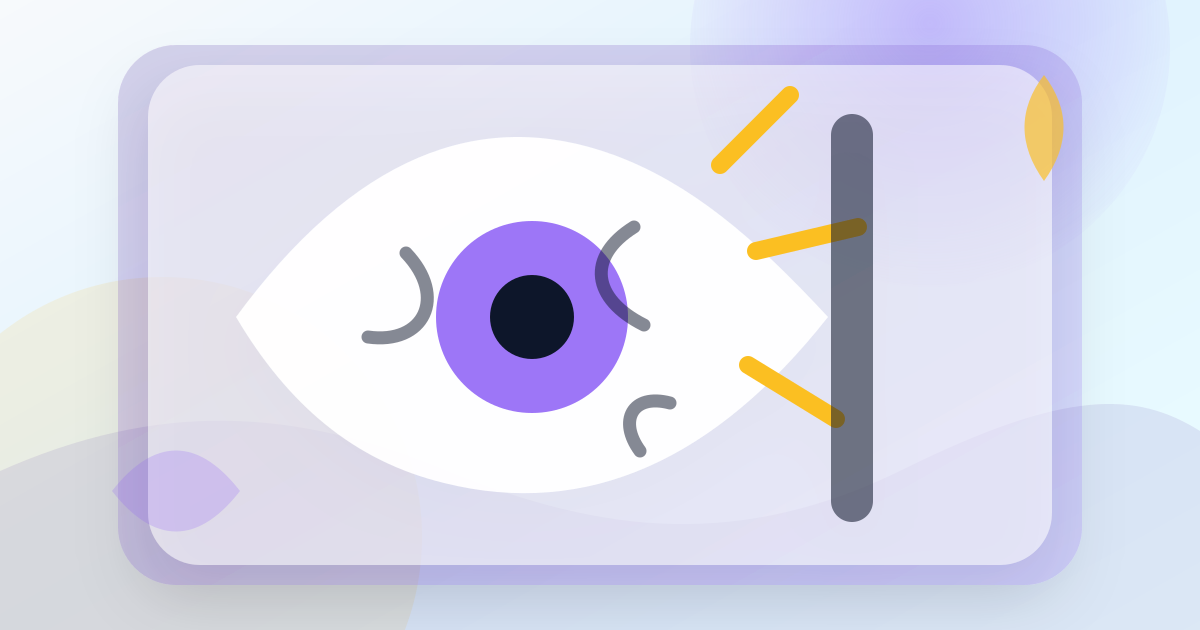 Illustration of flashes, floaters, and curtain shadow warning signs for retinal tear evaluation